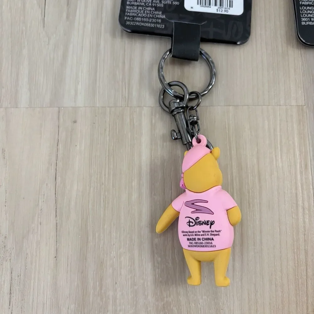 Loungefly Disney Keychain Winnie The Pooh Eeyore Tigger Piglet Lot Of 2 NEW
